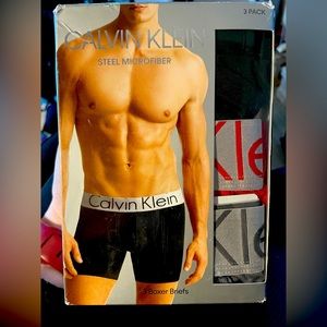 Calvin Klein Steel Microfiber Boxer Briefs 3 Pack